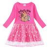 Korean Style Sparkling Rainbow Star Princess Dress for Girls - Short Sleeve Summer & Long Sleeve Spring/Autumn Styles Available