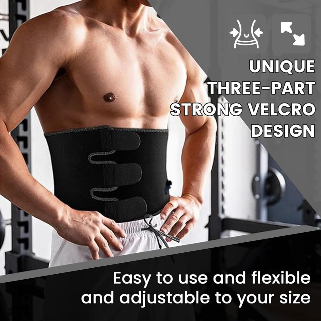 Waist Trimmer Sweat Waist Trainer for Women and Men Waist Sweat Belt Band Belly Stomach Wrap