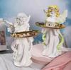 Nordic Angel Tray: Handmade Metal Ornament for Nail Salon Display & Cosmetic Storage