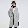 TATU Women's Korean Style Mid-length Double-faced Wool Coat