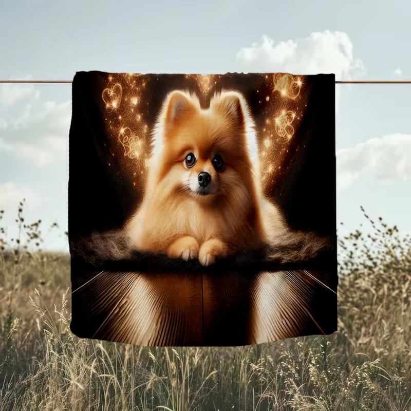 1PC Custom Name Heart Pomeranian outdooor Flannel blankets Throw Blanket All-Season Throw Gift Bedspread for Couch, Bed, Camping Holiday Birthda