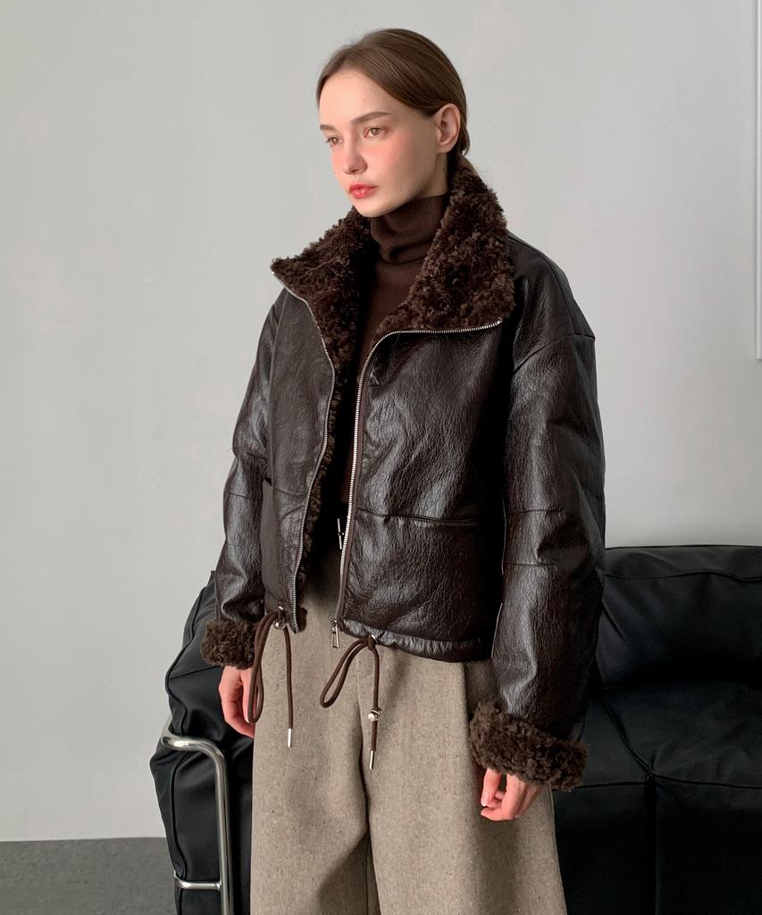 VASCARA Faux Fur Leather Jacket (3Colors)
