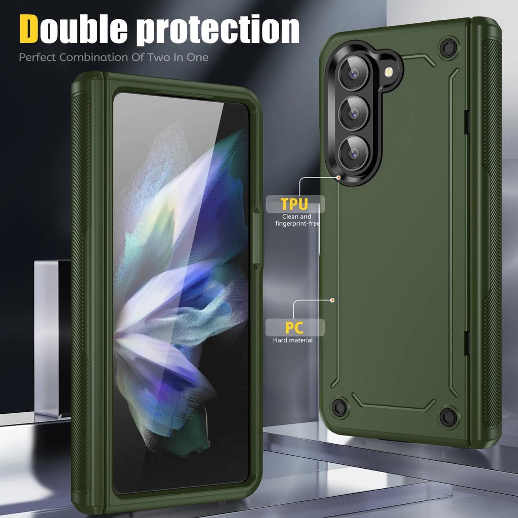 Z Fold 5 6 5G Shockproof Strong Case for Samsung Galaxy Z Fold 6 5 Fold6 Fold5 Dual Layer Hinge Phone Accessories Funda Cases