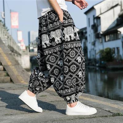 Thaise Olifant Yoga Losse Strand Zomer Sagami Etnisch Casual Dunne Muggenbestendige Bloeiers Wijde Pijpen Broek