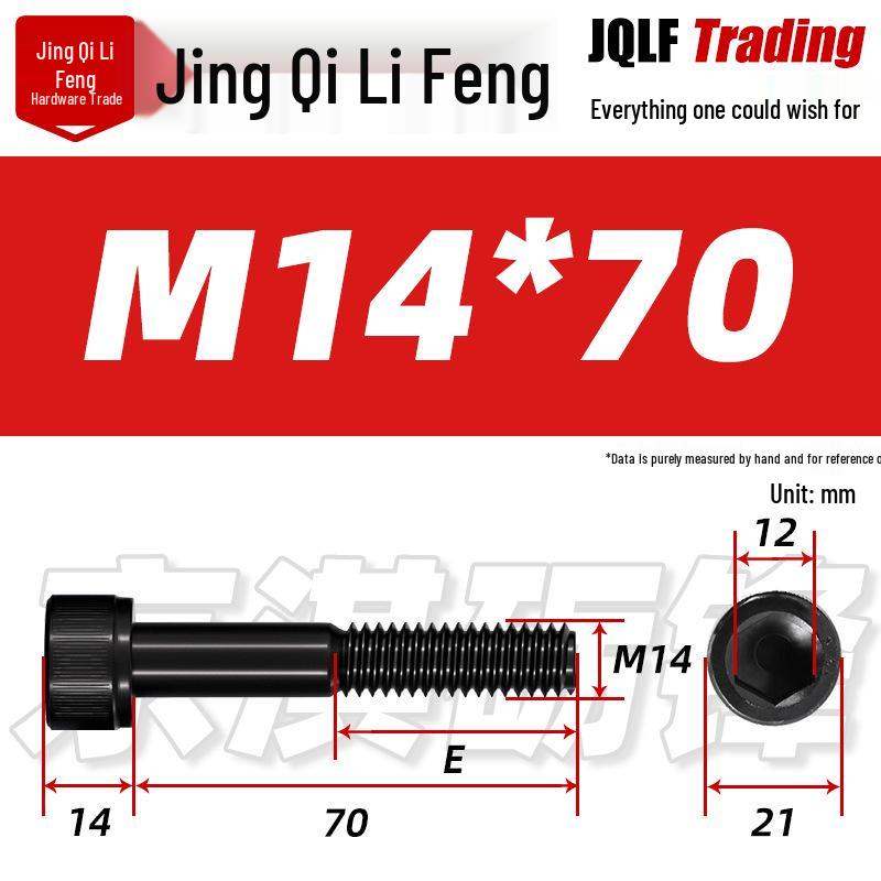 M6-M24 High-Strength Black Hex Socket Reverse Thread Cap Screw