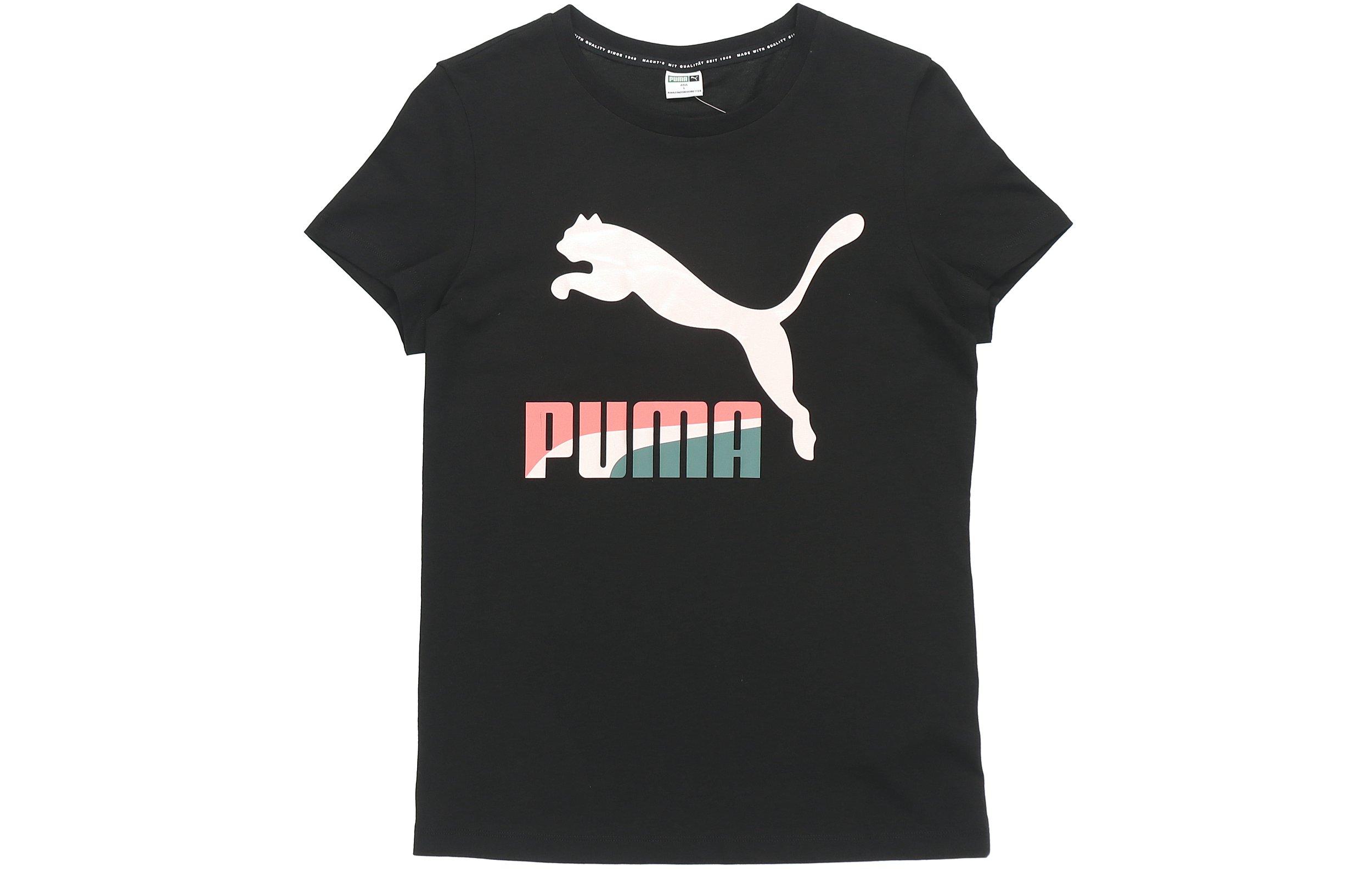 PUMA Set in Sleeve T Shirt Women s Black 532282-61 S