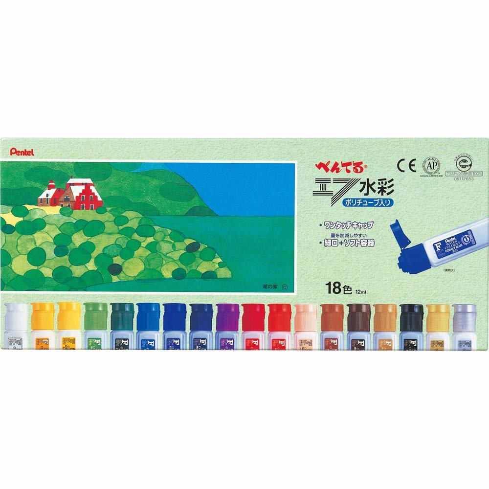 

Pentel Paint F Watercolor Polytube 18 Colors WFC1-18