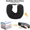 Travel Pillow Neck Support Portable Fillable Neck Pillow Space-saving Neck Travel Cushion Flight Travel Accessories