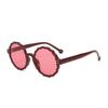 Fashion Vintage Round Sunglasses Women Men Small Frame Flower Sunshade Glasses Female Vacation Travel Beach Decor Glasses Props
