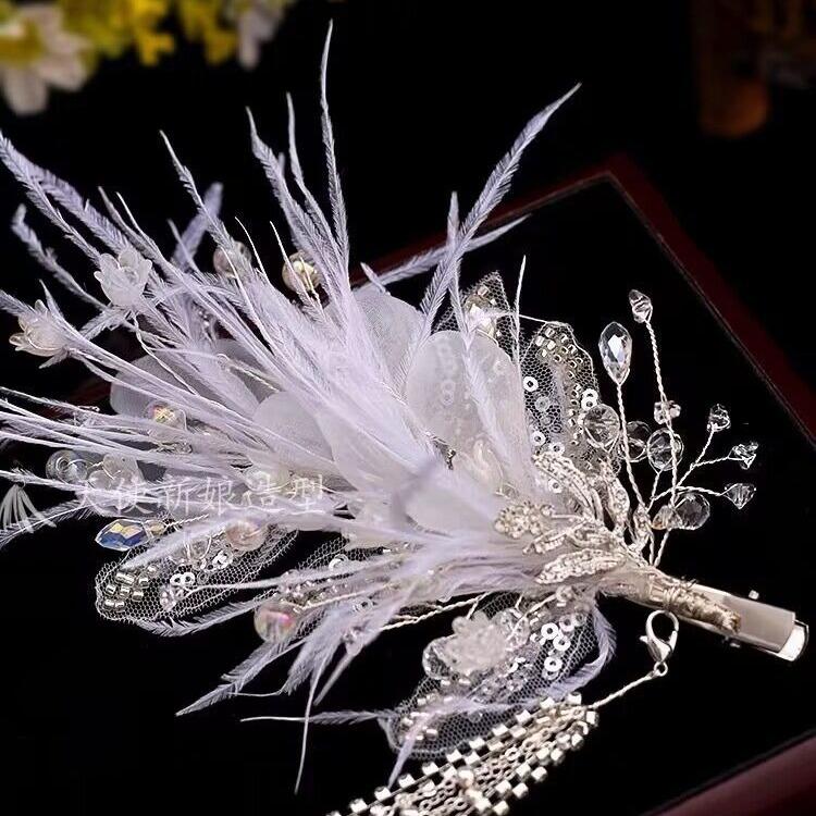 New high-value crystal mesh butterfly tassel hairpin hair accessories antique forest elf adult and children's hair accessories