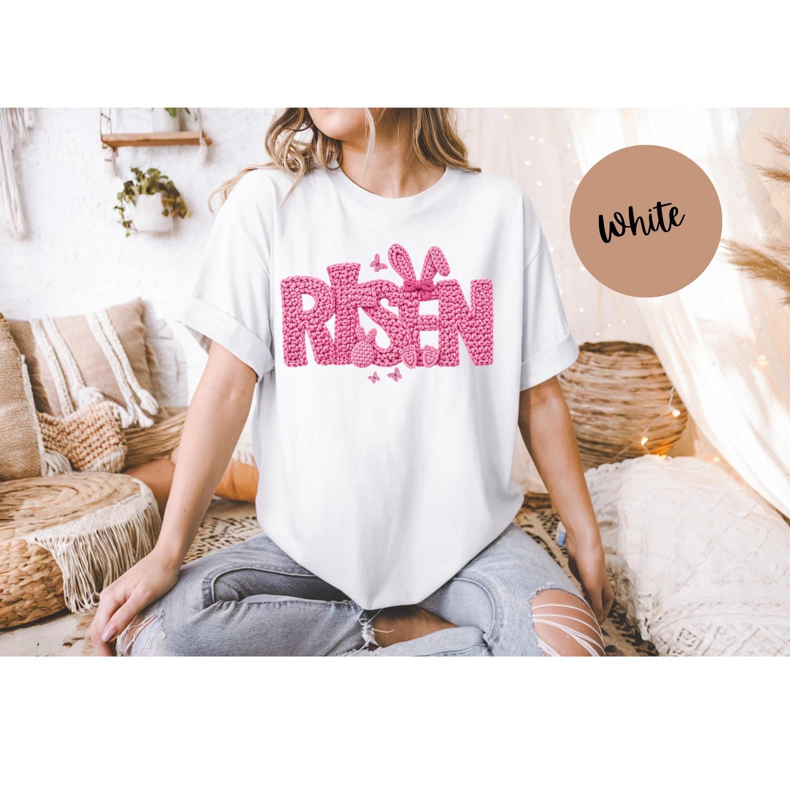 Pink Easter Bunny Letter Children s T-shirt | Cute Easter Tee for Wo | Graphic Tee 130