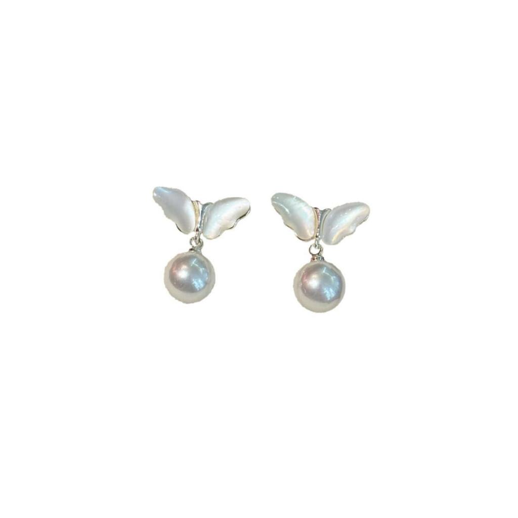 Elegant Angel Mother-of-Pearl Wing Earrings - Lightweight, Luxurious, Versatile Butterfly Design for Women
