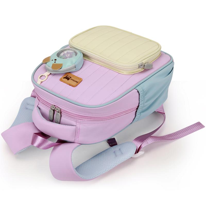 Student Schoolbag Kindergarten Backpack Colorblock Children Cartoon Backpack