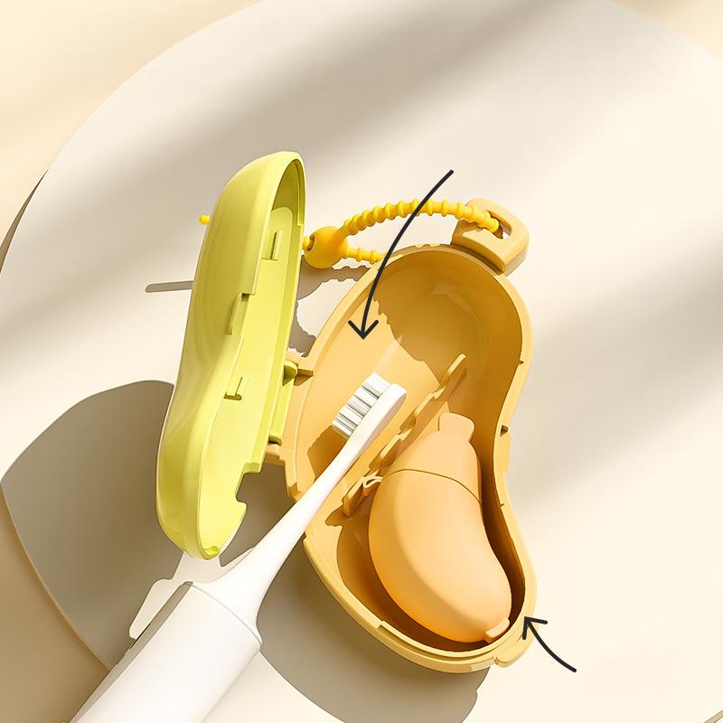 Toothbrush Cover Toothbrush Head Protective Cover Creative Portable Storage Box Cute Banana Toothbrush Dust Cover Travel Set