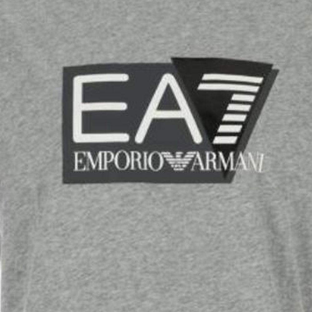 Emporio Armani EA7 Logo Letter Print Crew Neck Straight Fit Short Sleeve T-Shirt Men tops Gray 3DPT81-PJM9Z-3905