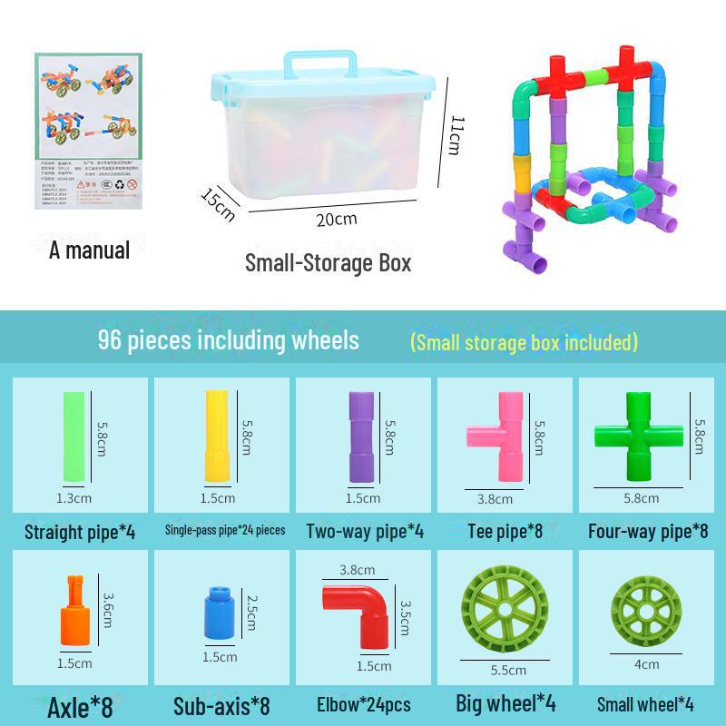DIY Water Pipe Building Blocks for Kids - Science Education Toy for Kindergarten