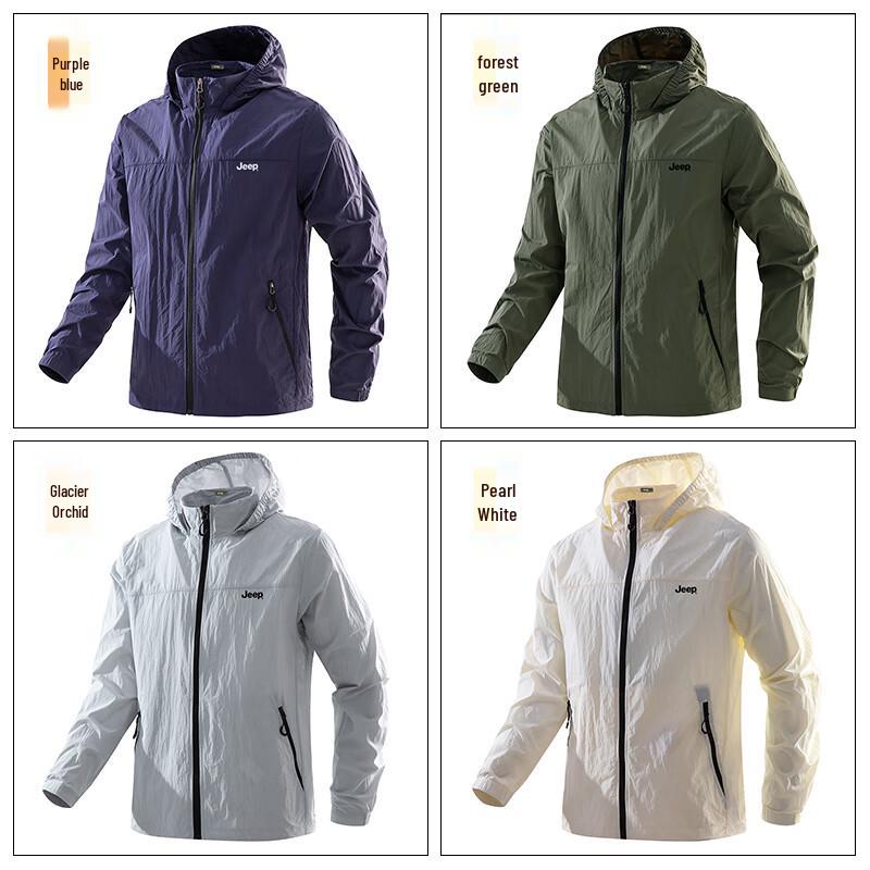 JEEP Men's UPF50+ Hooded Sun Protection Jacket