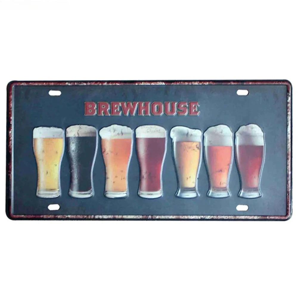 Welcome Beer Zone Metal Tin Signs Cold Beer Posters Front Door Club Bar Pub Cafe Wall Decors Retro Metal Signs