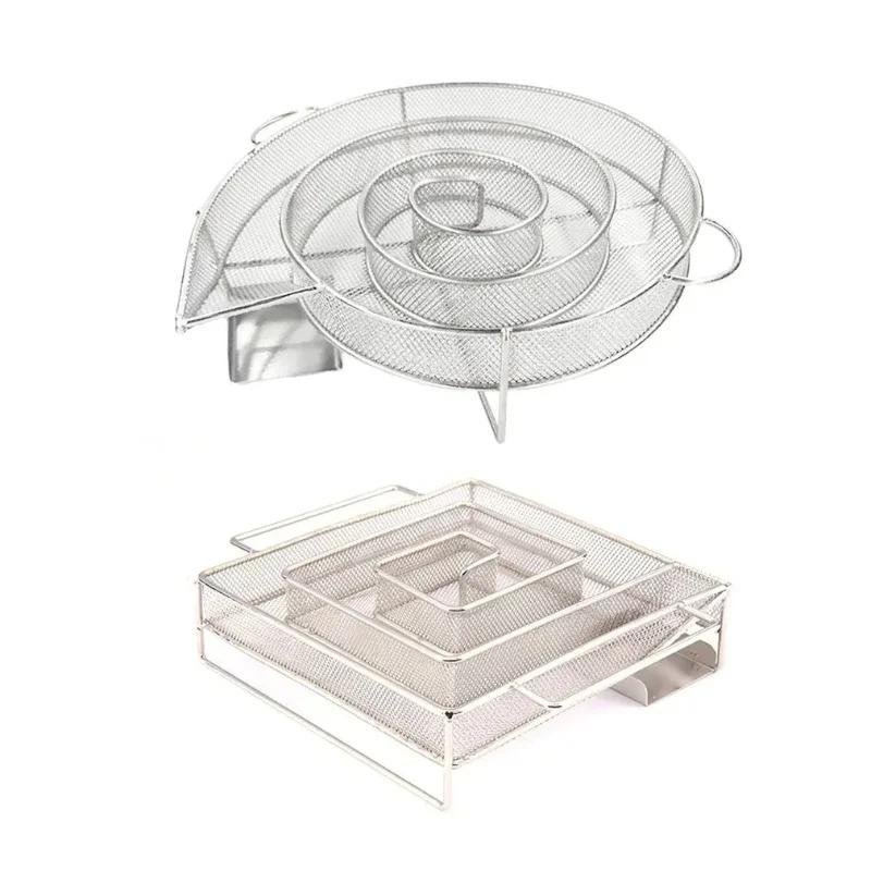 Générateur de Fumée Froide Pour Barbecue Grill Ou Fumoir Poussière de Bois Fumage Chaud et Froid Saumon Viande Brûleur Cuisson Acier Inoxydable Outils Barbecue