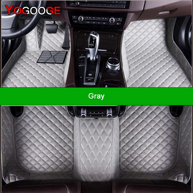 

YOGOOGE Custom Car Floor Mats For Mercedes Benz SLK 2009-2022 Auto Carpets Foot Coche Accessorie 2009-2022 SLK серый