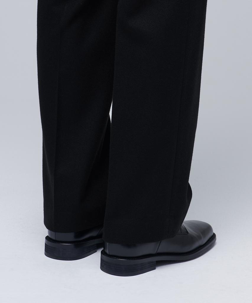 MUSINSA STANDARD Wool Flannel Wide Slacks [Black]