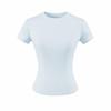 Pure Desire Women's Spicy Girl Round Neck Ribbed Summer T-Shirt