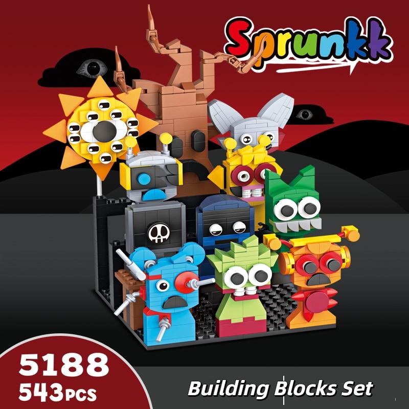 Non-Toxic Moc Game Sprunki Building Blocks Horror Anime Music Game 2 In 1 Friends Figures Bricks Toys Sets Birthday Christmas Gifts