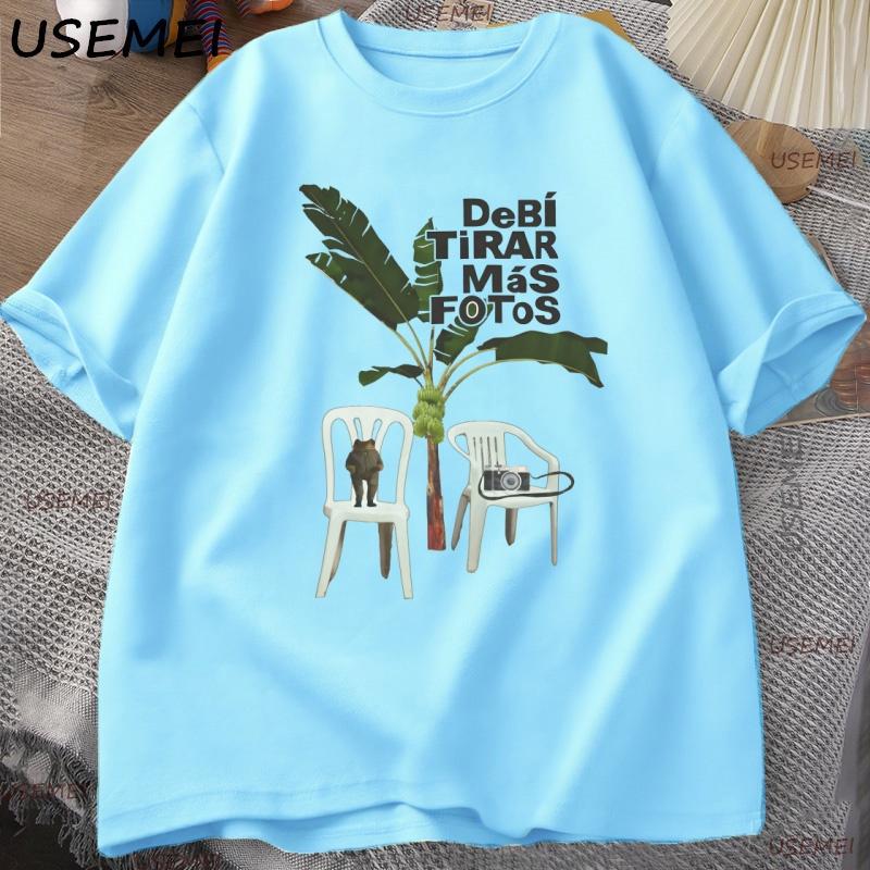 

Debi Tirar Mas Fotos Tshirt Unisex Women DTMF Latin Music Tshirt Casual Cotton Short Sleeve Printed Bad Bunny Tee Unisex Clothes L