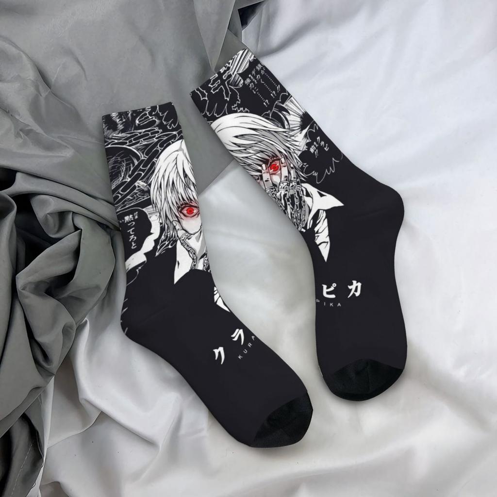 HXH Anime Kurapika Socks Men Women Polyester Casual Socks Novelty Spring Summer Autumn Winter Middle Tube Socks Gifts