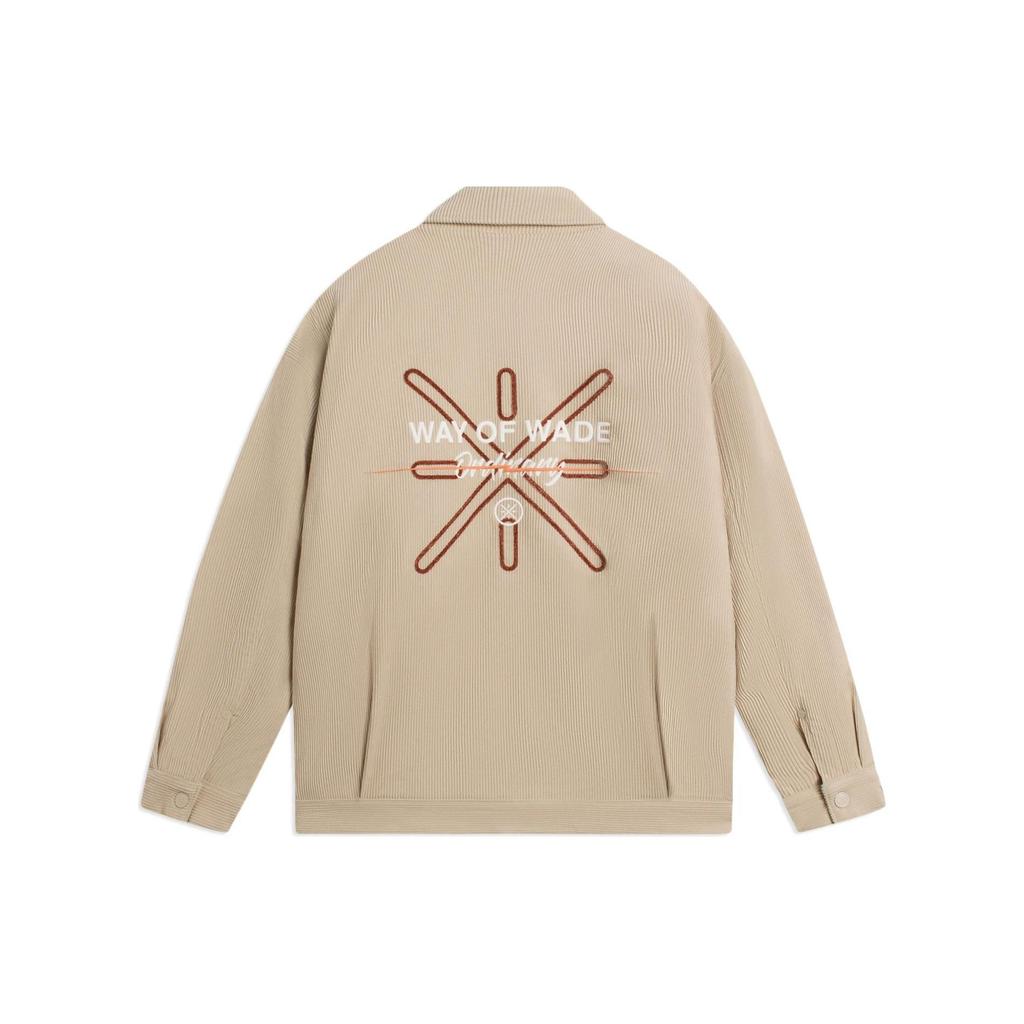 Li-Ning Wade Series Brand Logo Badge Patch Stand Collar Jacket Men Jacket Off-White AJMS065-3
