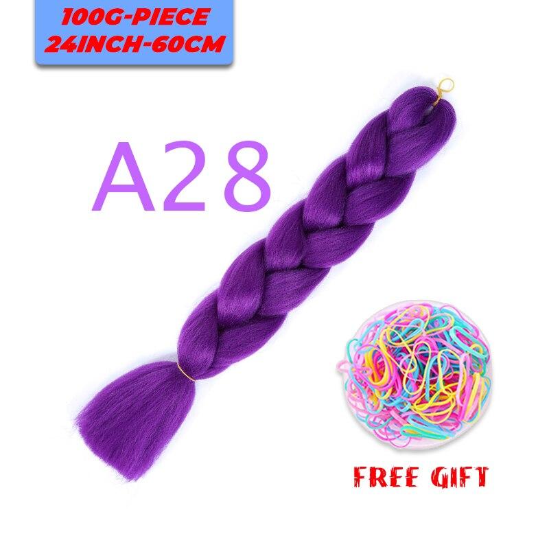 MERISIHAIR Single Ombre Color Synthetic Hair Extension Crochet Twist Jumbo Braiding Long Hair