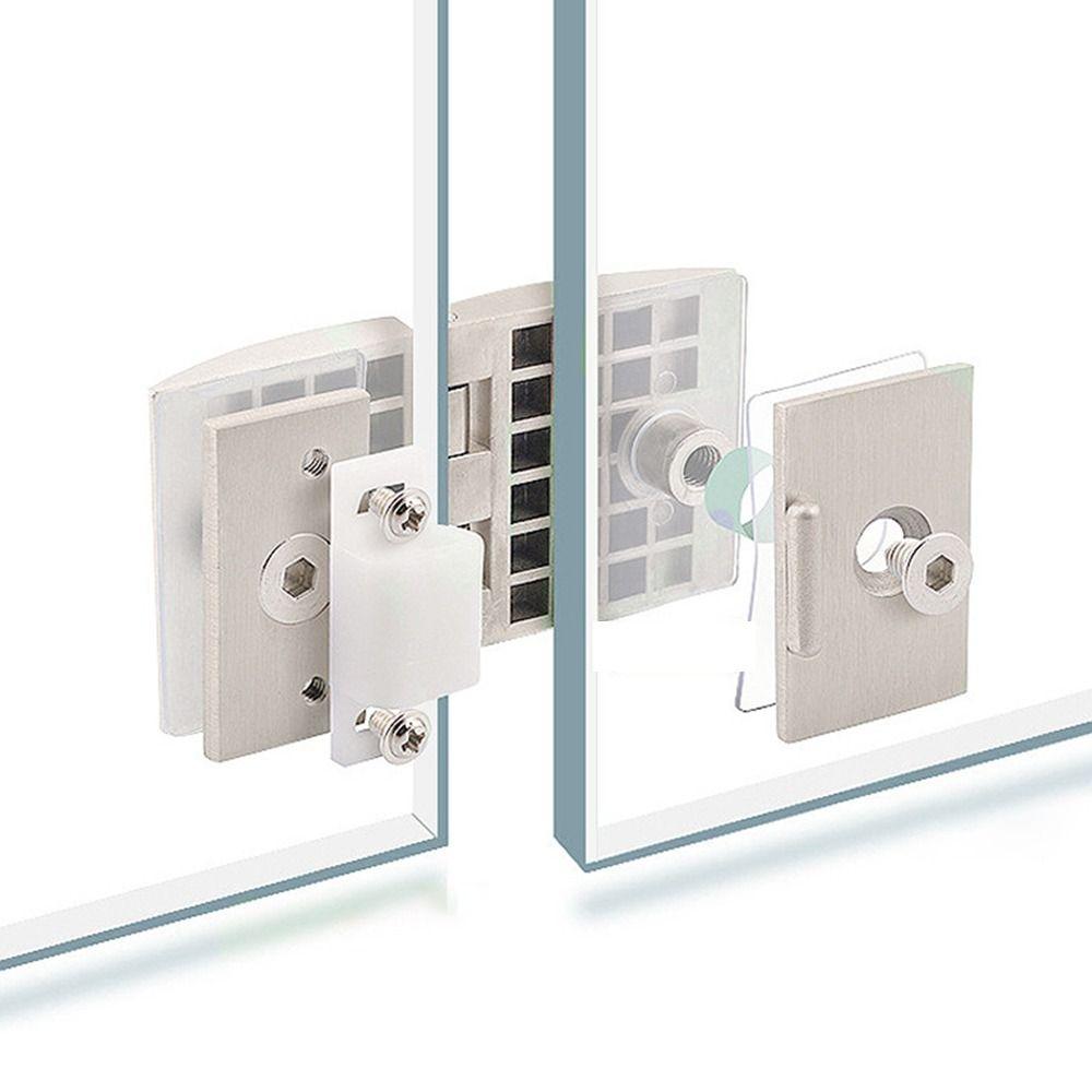 Brushed Nickel Glass Door Hinge Embedded Gate Hinges Accessories Cabinet  Door Hinge