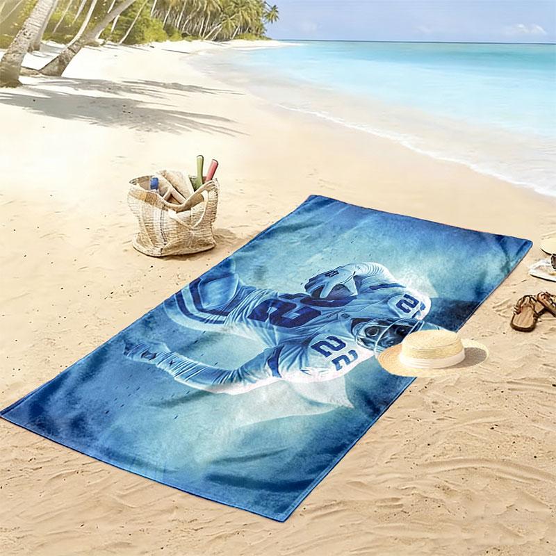 Emmitt Smith Print Beach Towel, Large Soft Quick Dry Towel for Beach Camping Swimming