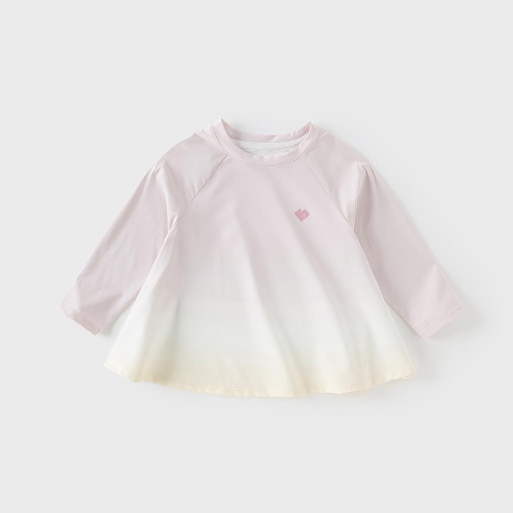 David Bella Children's Long Sleeve T-shirt Autumn Wear Girls' Sunscreen Base Shirt Baby Girl Gradient Top