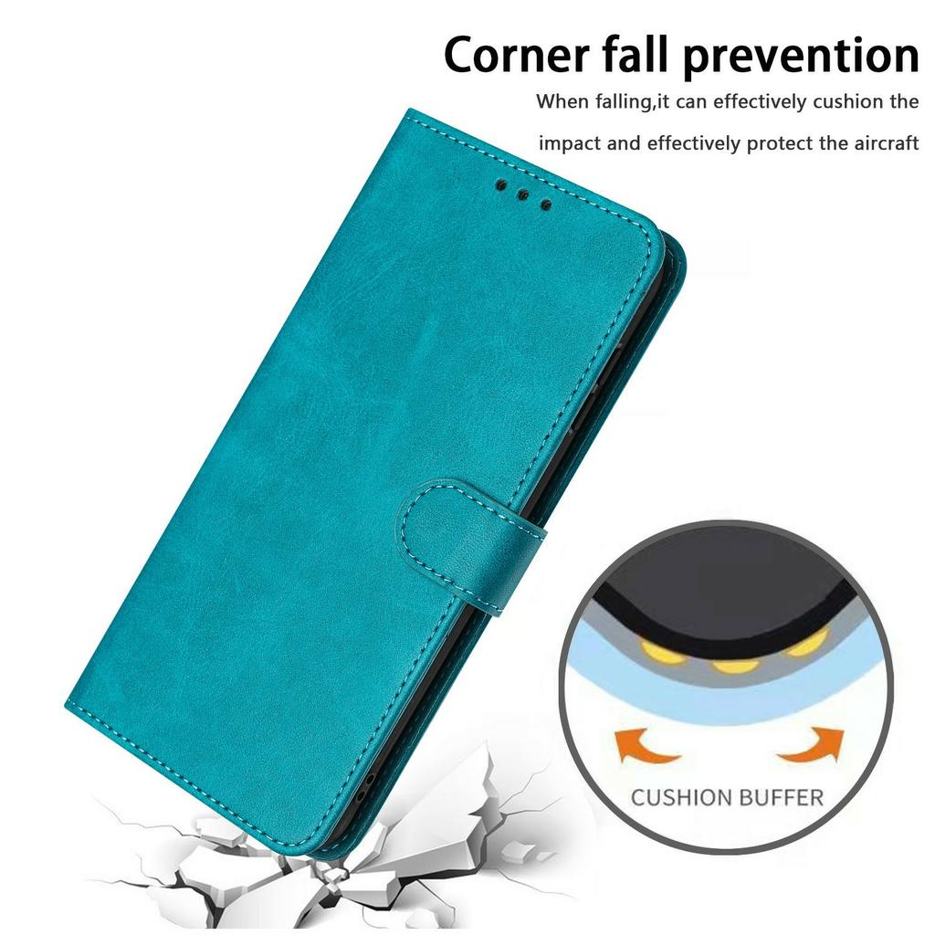 For Motorola Moto G06 4G/G06 Power 4G Wallet Case Flip Stand Calf Texture PU Leather Phone Cover with Strap