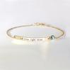 Jeshayuan Quote Bracelet Personalized Inspirational Bracelet Custom Quote Bracelet Gold Bar Bracelet Motivational Personalized