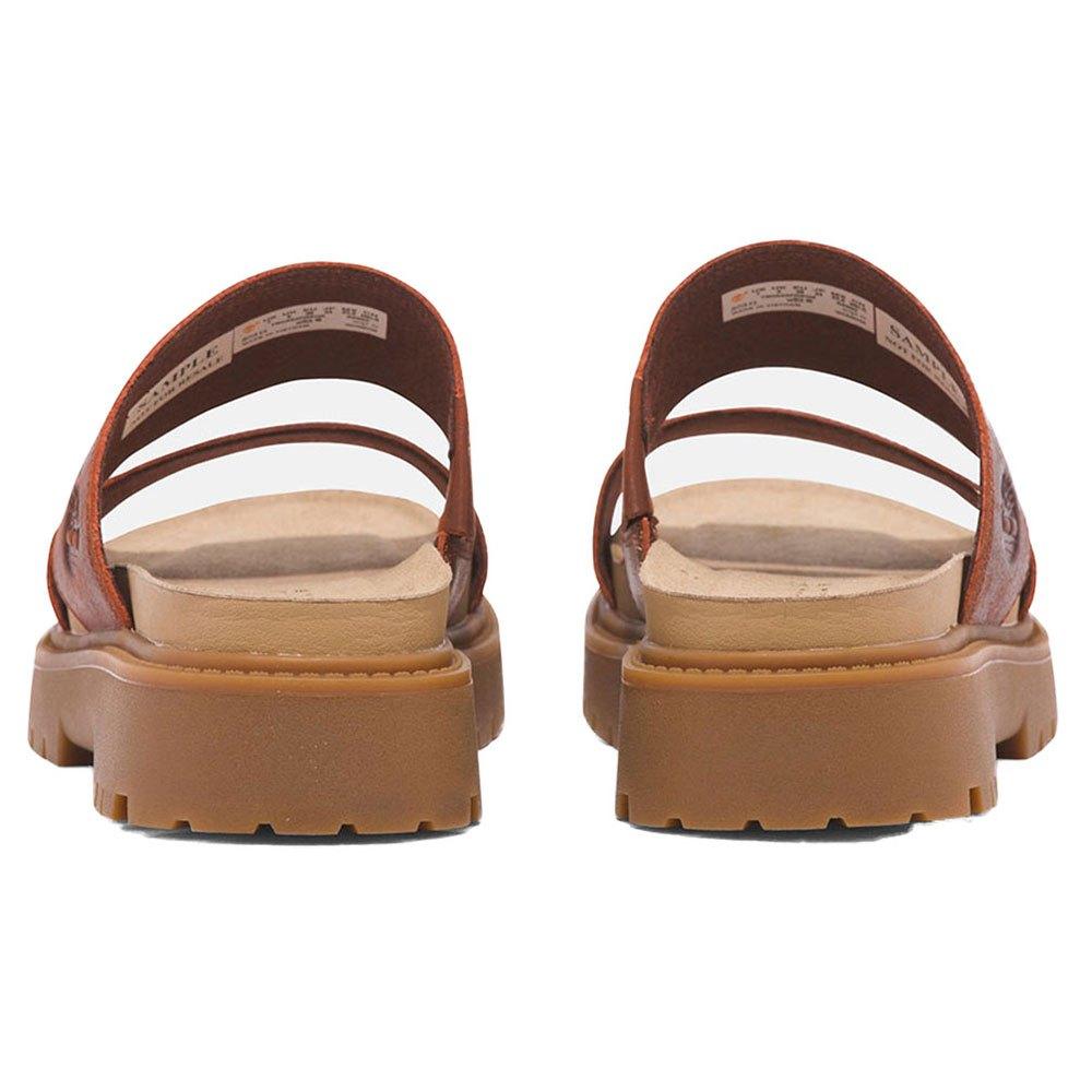Timberland Clairemont Way Slide Sandals Leather Brown