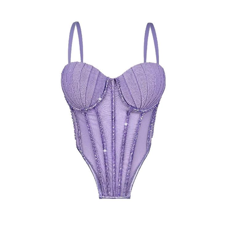 Корсеты, модная и элегантная женская одежда 34B/75 светло-фиолетовый