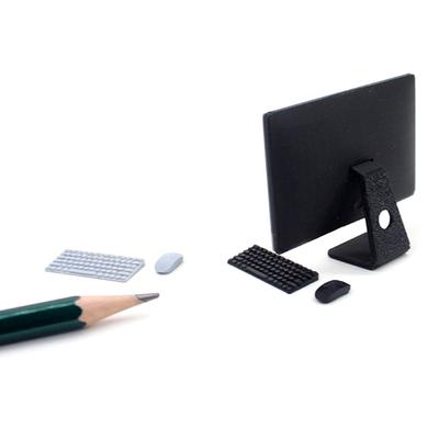 1:12 Puppenhaus Miniatur Mini Desktop Computer Maus und Tastatur Möbel Heimmodell Dekor Spielzeug Puppenhaus Zubehör