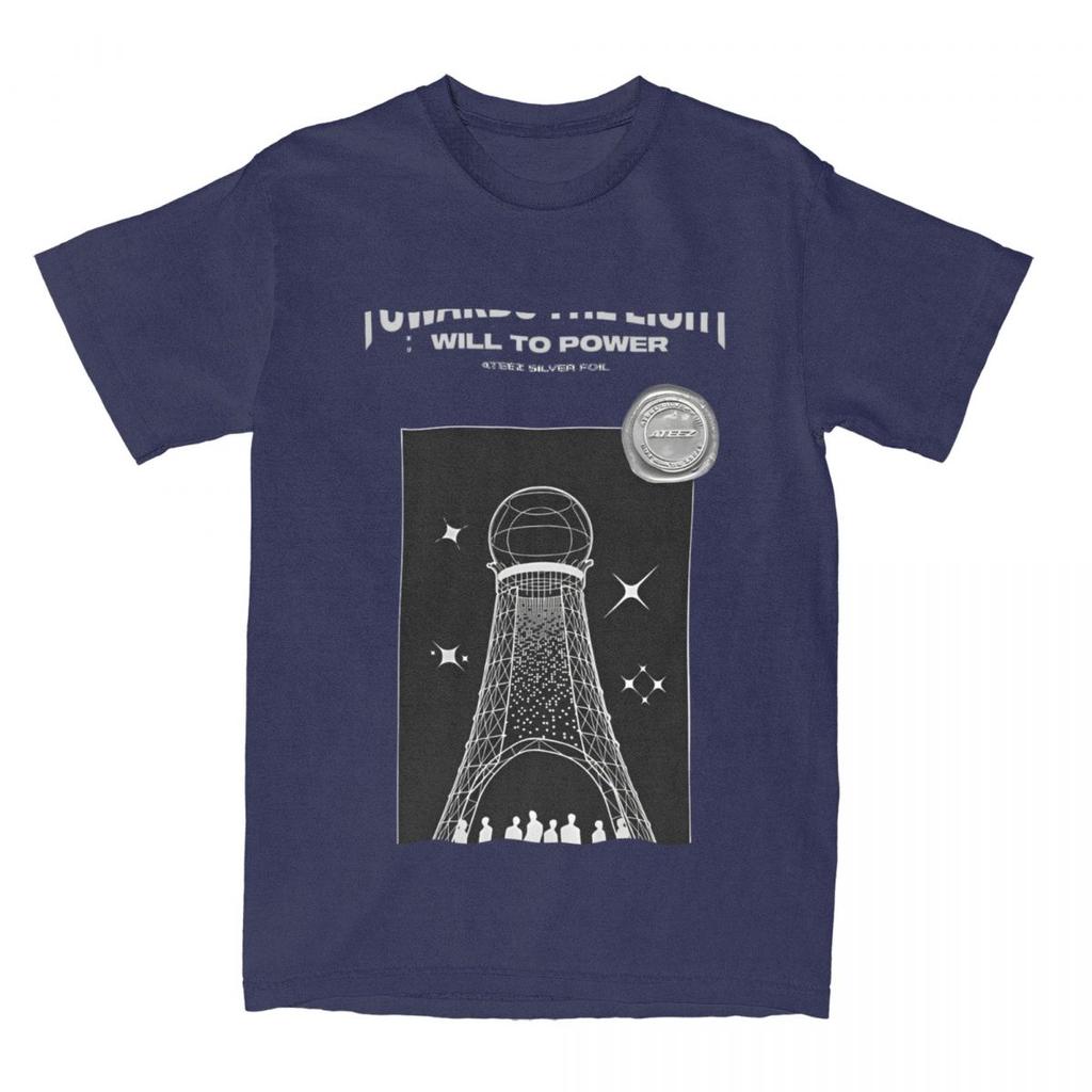 Korean Kpop 2025 Ateez World Tour Towards The Light: Will To Power T Shirts Short-Sleeve Classic Tops Cotton Oversize Top Tees