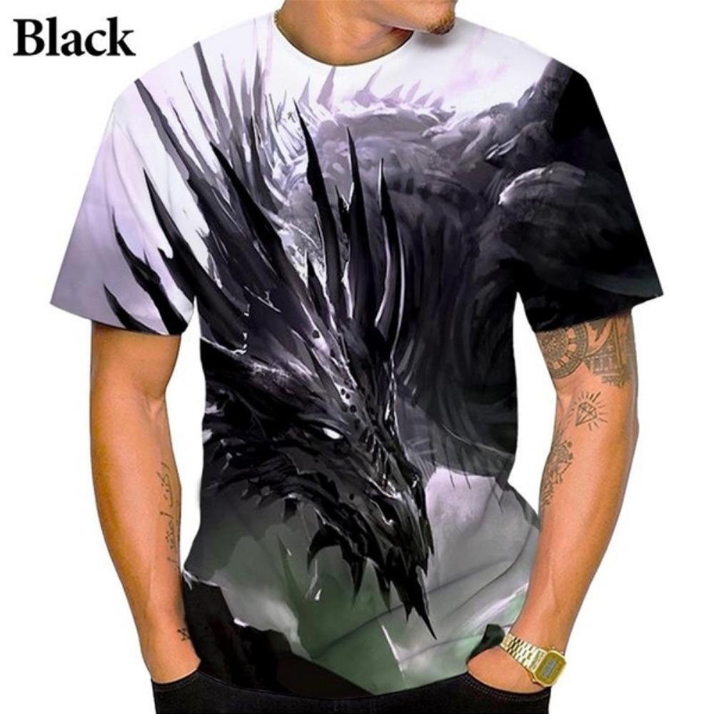 Summer Dragon 3D Printing Tshirts for Men Fashion Personality Cool Men's T-Shirts