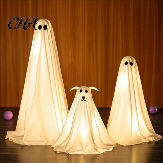 Decorative Lights for Halloween Night Ghost Dog Decoration, Spooky Ornament with LED And Ornaments Remote Control, Creepy Glowing Ghostly Prop Haunted