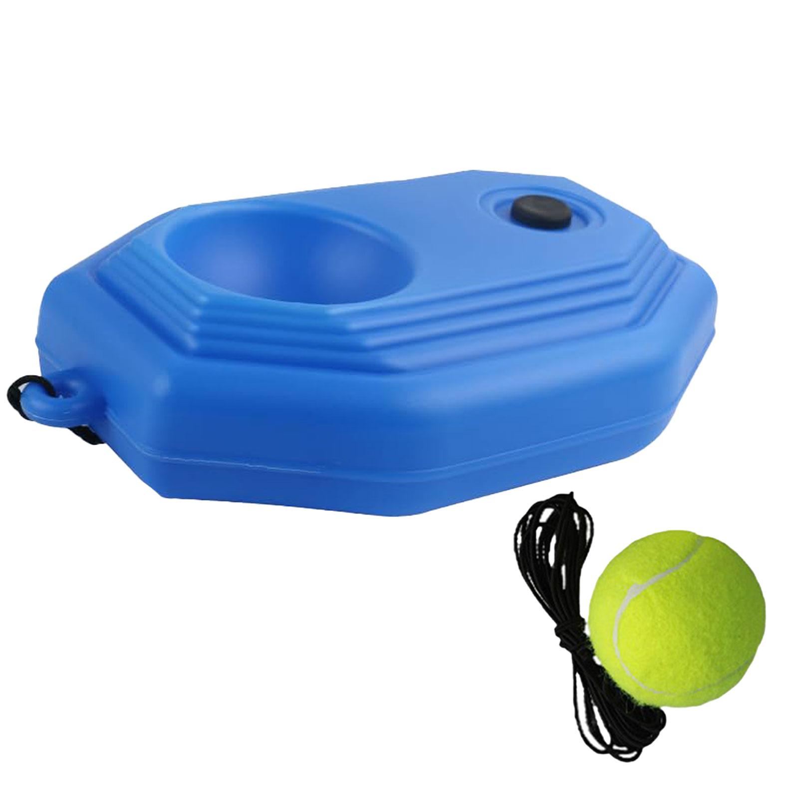 

Single Tennis Trainer Heavy Duty Base With Elastic Rope Ball Outdoor Practice Self-Duty Rebound Sparring Device for Tennis Lover