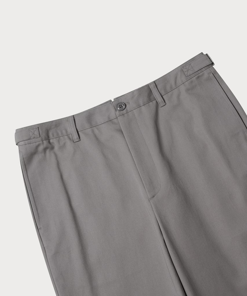 247Silijeu Adjustable Cotton Chino Pants Dark Gray