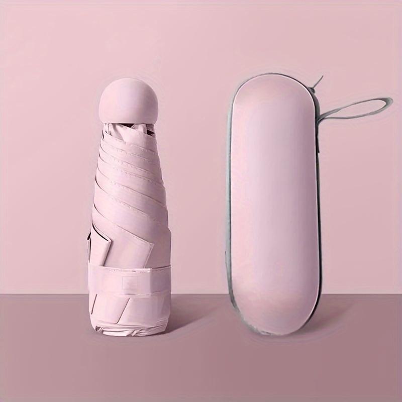 Sonnenschirm Regenschirm Schwarz Gel Sonnenschutz und UV Schutz Sonnenschirm Kleine Tasche Kapsel Regenschirm