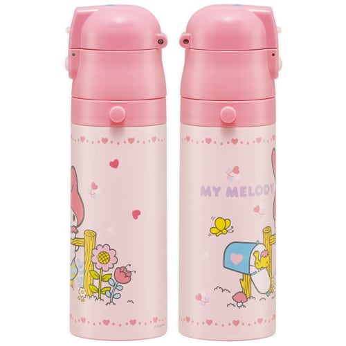 Skater (SDC4) [.co.jp Exclusive] Sanrio Kids' Water Bottle, 470ml, Direct Drinking, Stainless Steel, My Melody, Kid-Friendly, Lightweight, Vacuum Insu
