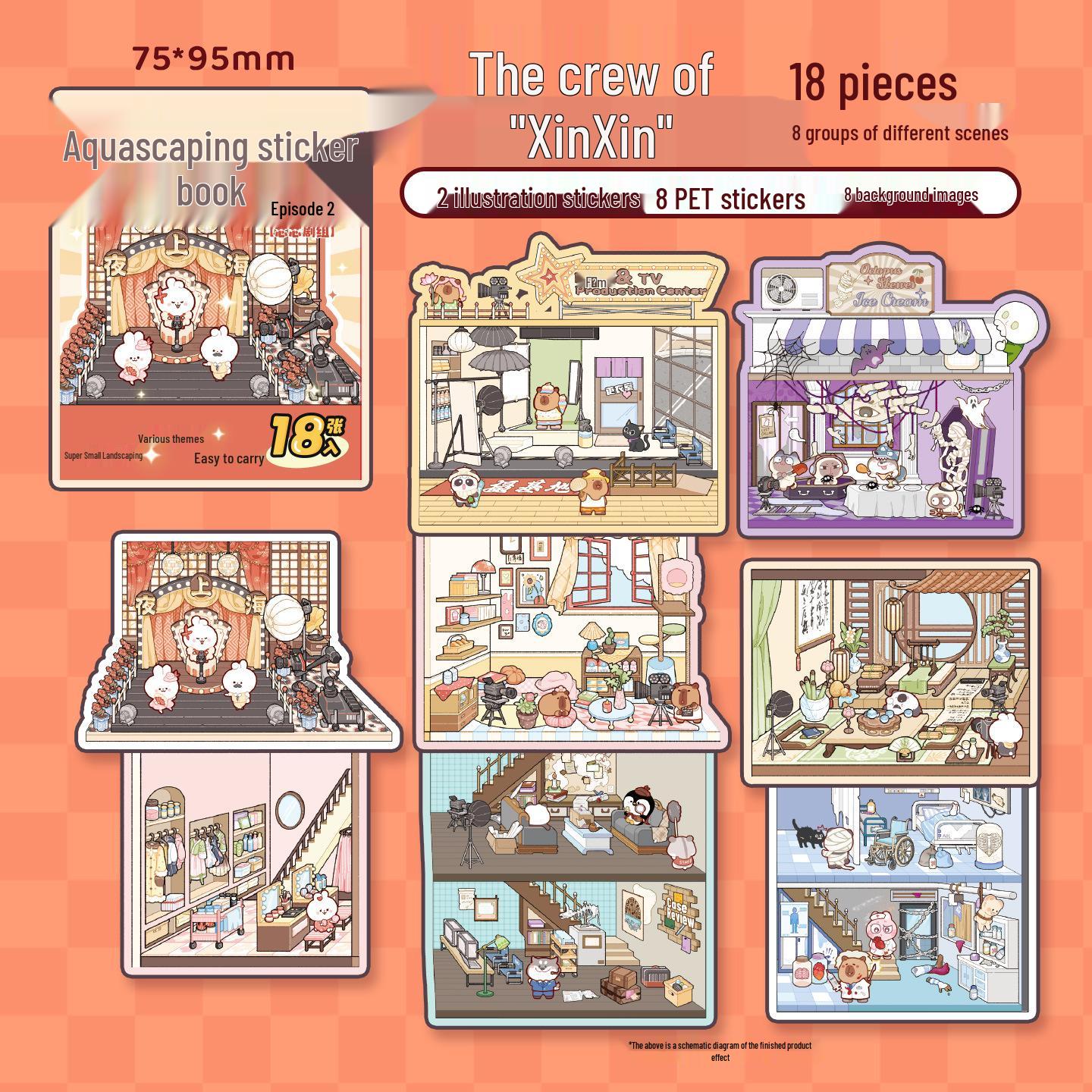 Xin Mo 3D Aquascape Sticker Book: Cute Little Nose 2.0 - DIY Kids  Journal & Quiet Book