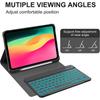 iPad 10th/11th Gen 10.9-inch Case with Colorful Backlit Bluetooth Keyboard & Pen Holder