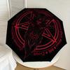 1pc Baphomet Symbol Satanic Art Umbrella with Plastic Handle,Suitable for All Seasons Home Travel Outdoor UmbrellaDD1274