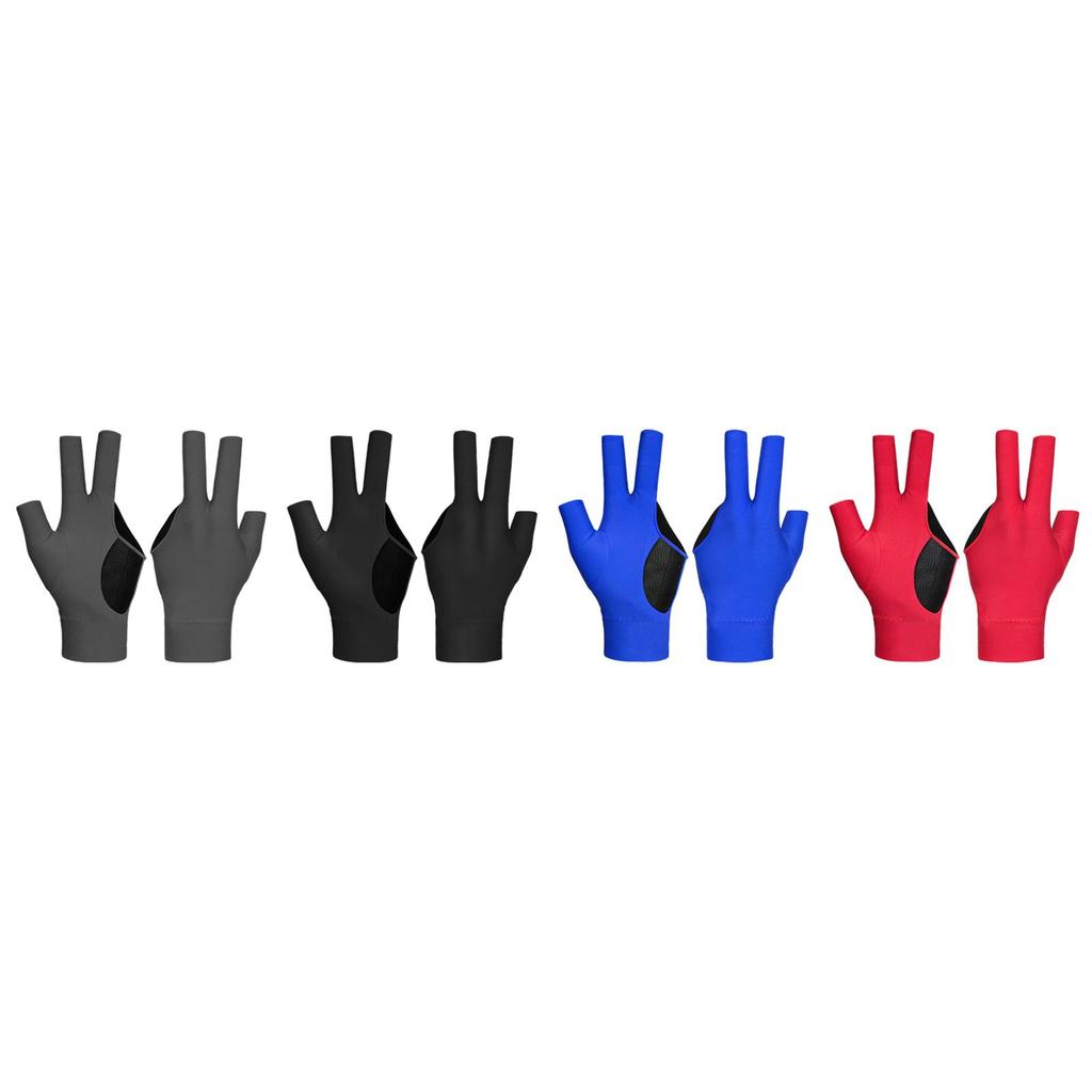 3 Finger Billiards Glove Pool Cue Glove Right Hand Shooters Snooker Half Finger Indoor Game Show Glove Three Fingers Glove